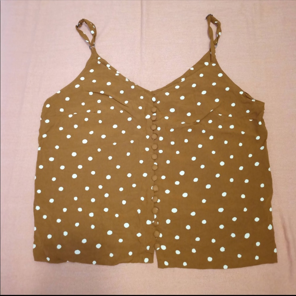 Orange Polka Dot Crop Top